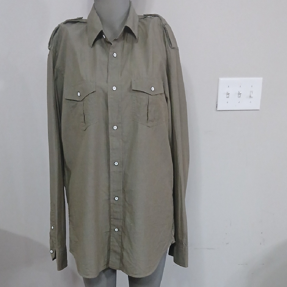 Banana Republic Olive Button Down Shirt